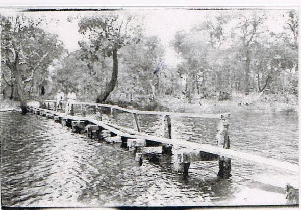 footbridge across Cornmeal Creek
